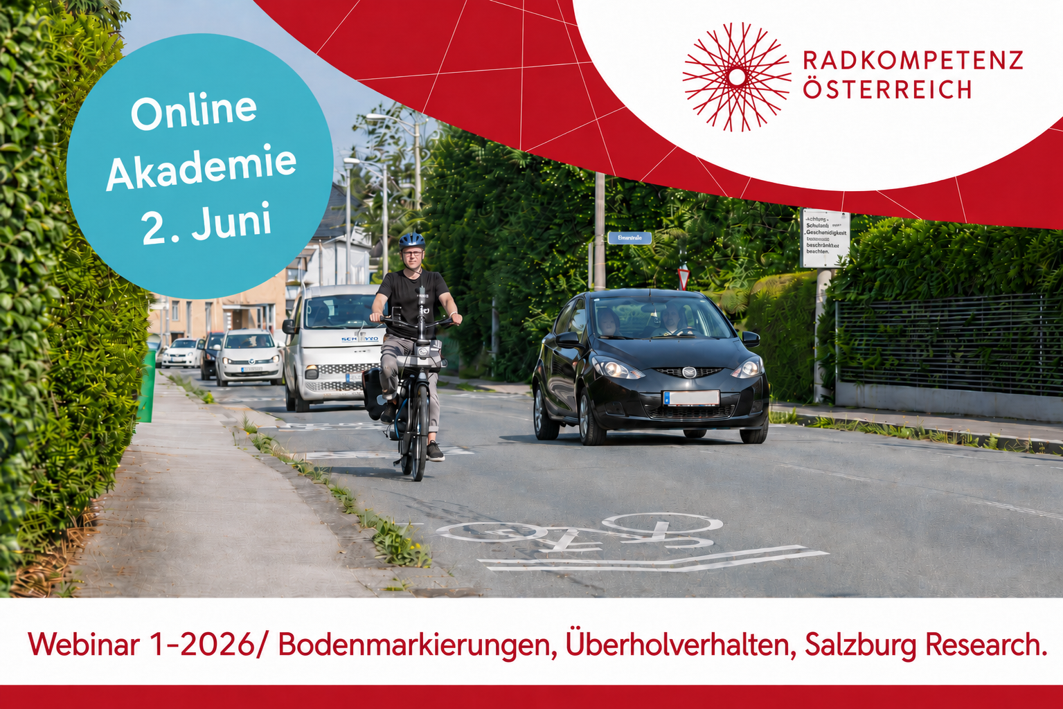 Sujet Webinar zu Überholabständen mit Überholvorgang im Billd