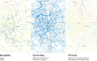 Bikeability Visualisierung Straßennetz Gent